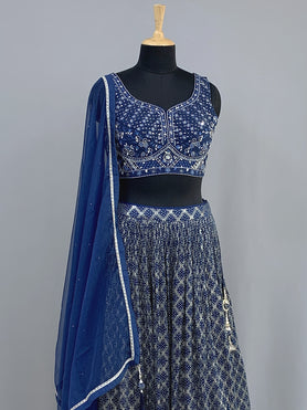 Georgette Lehenga