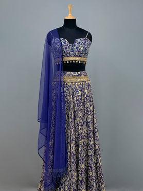 Georgette Floral Lehenga