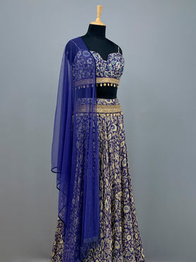 Georgette Floral Lehenga