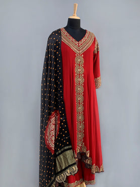 Red Georgette Anarkali