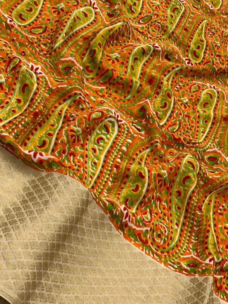 Mysore Silk Saree In Multi-Colour