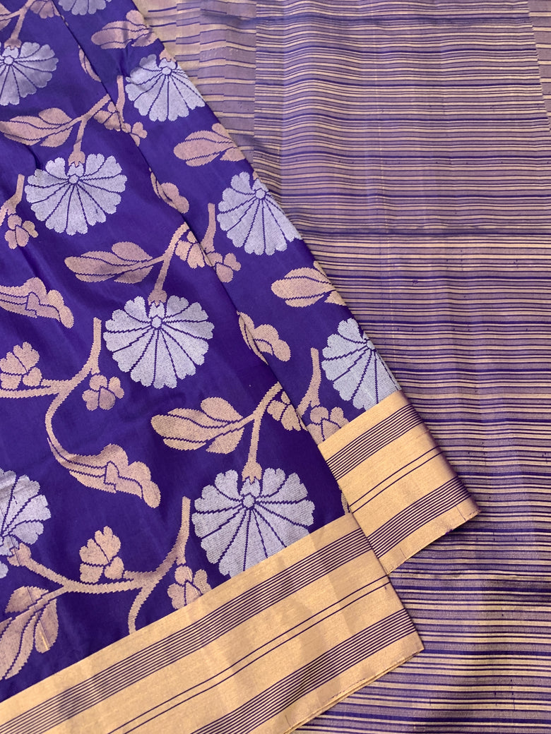 Soft Silk Saree Purple In Colour