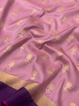 Light Weight Silk Saree Light-Pink In Color